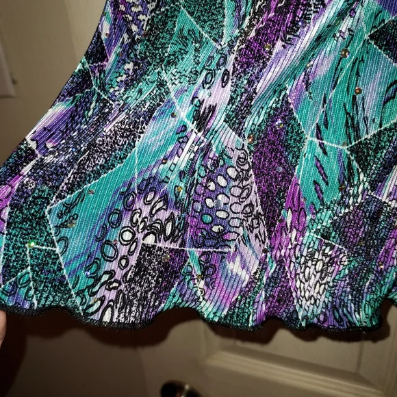 Brittany Black woman's pleated sequin ruffled top size XL - Picture 5 of 5